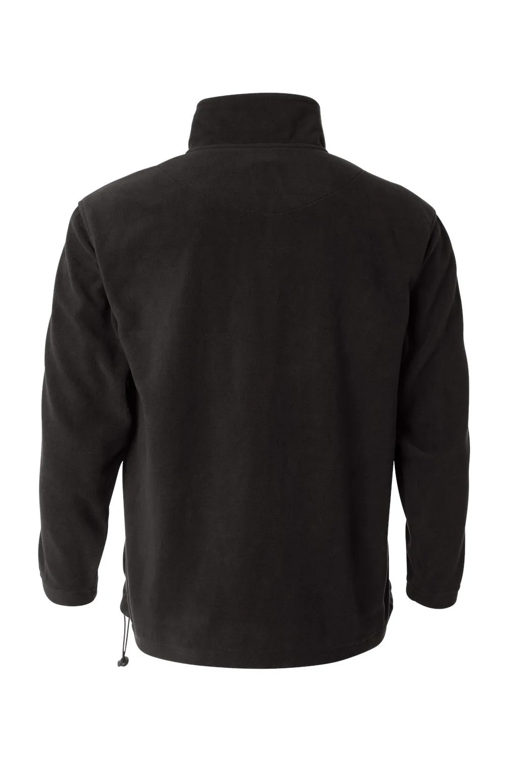 Sierra Pacific Mens Pill Resistant Microfleece 1/4 Zip Sweatshirt w/ Pockets - Onyx Black