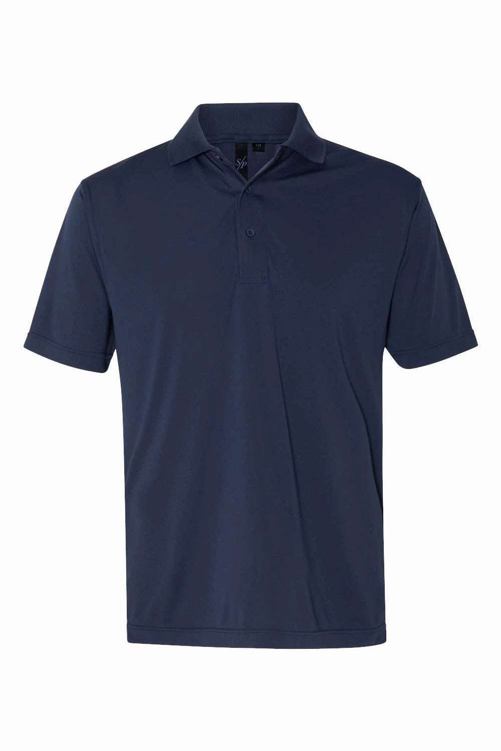 Sierra Pacific Mens Moisture Wicking Short Sleeve Polo Shirt - Navy Blue