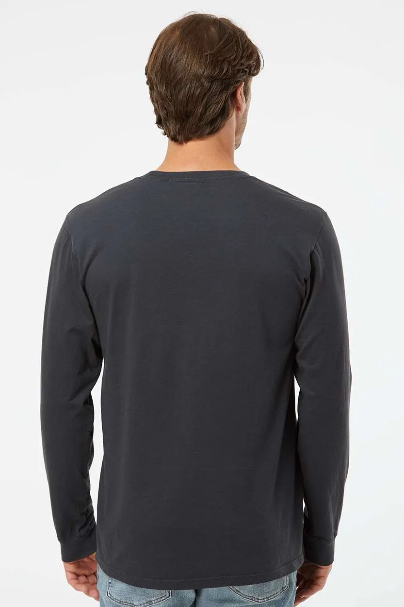 SoftShirts Mens Organic Long Sleeve Crewneck T-Shirt - Black