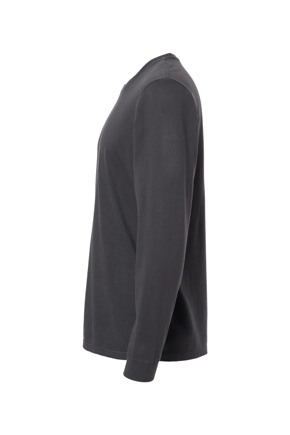 SoftShirts Mens Organic Long Sleeve Crewneck T-Shirt - Black