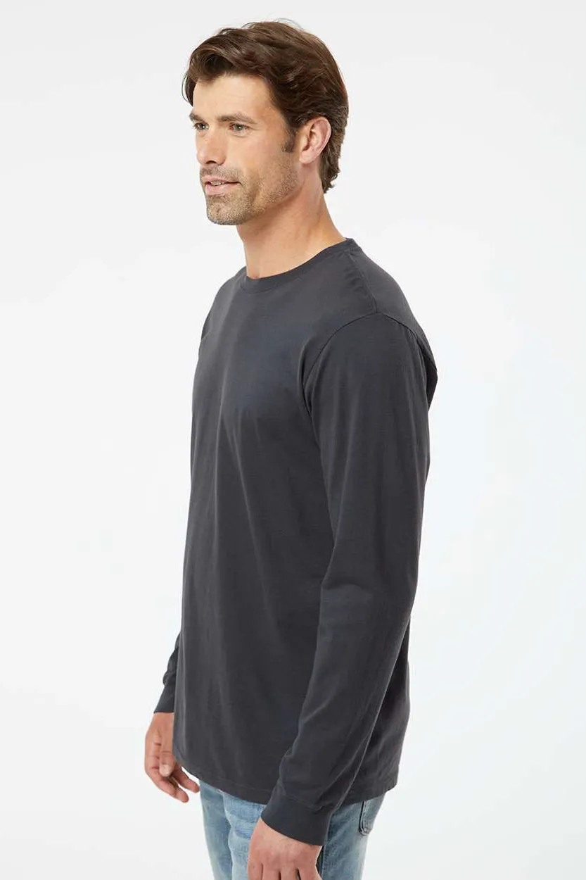 SoftShirts Mens Organic Long Sleeve Crewneck T-Shirt - Black