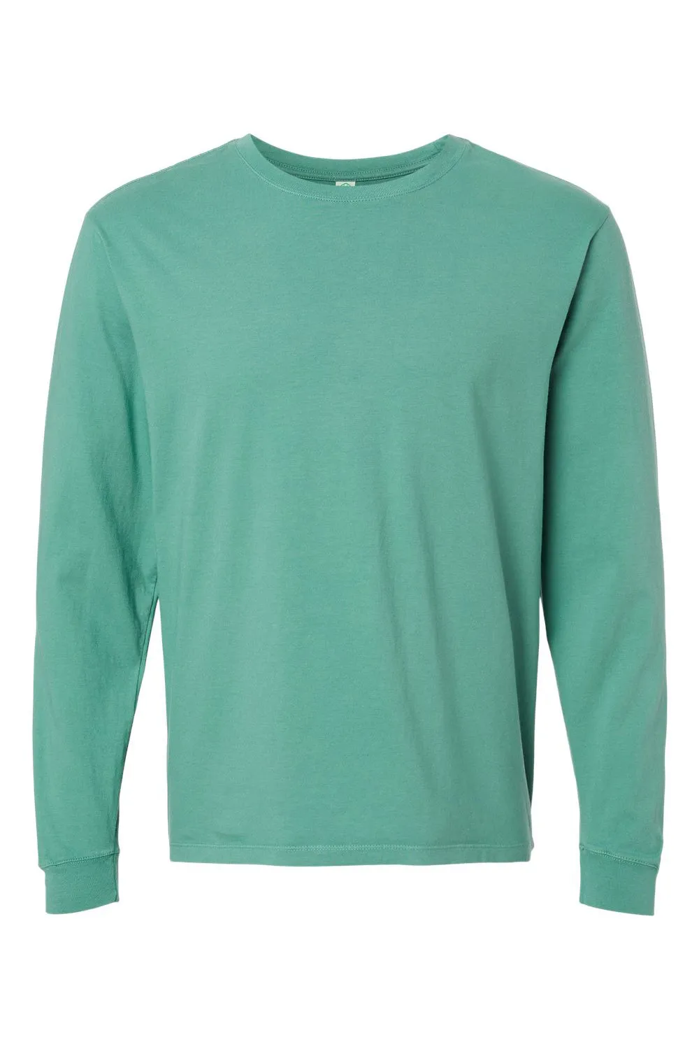 SoftShirts Mens Organic Long Sleeve Crewneck T-Shirt - Pine Green