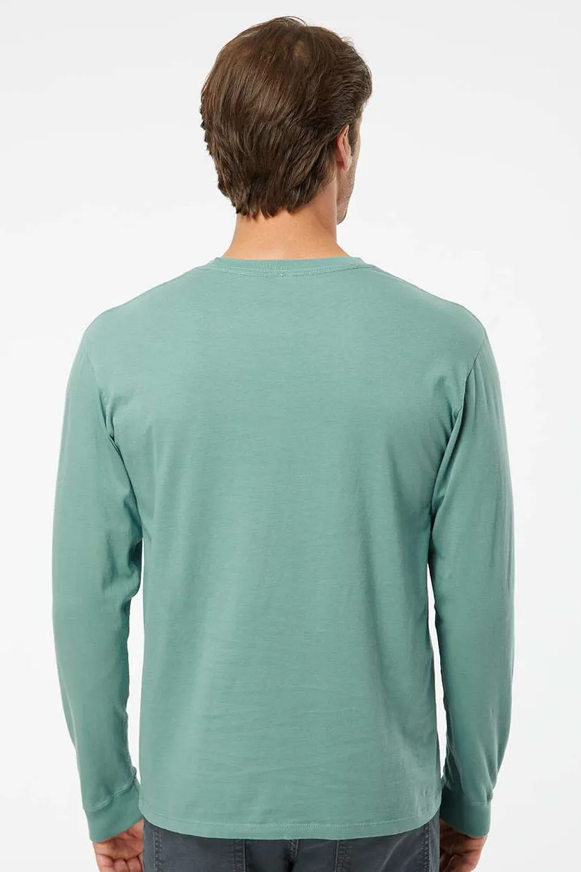 SoftShirts Mens Organic Long Sleeve Crewneck T-Shirt - Pine Green