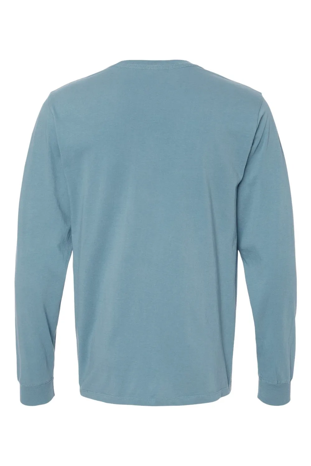 SoftShirts Mens Organic Long Sleeve Crewneck T-Shirt - Slate Blue