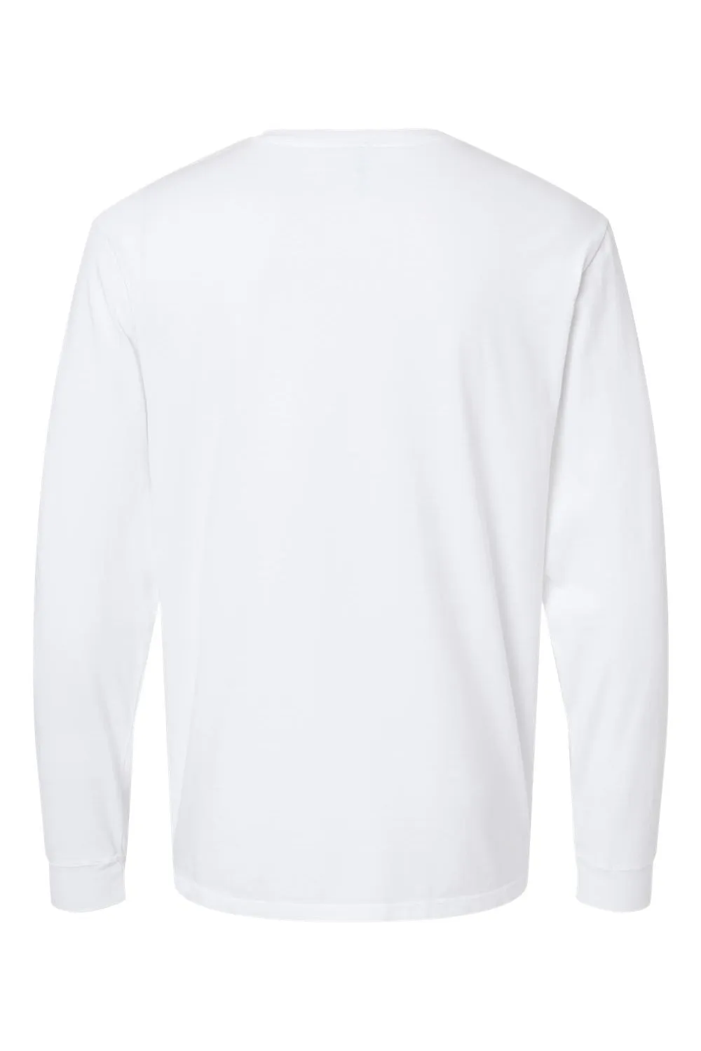 SoftShirts Mens Organic Long Sleeve Crewneck T-Shirt - White