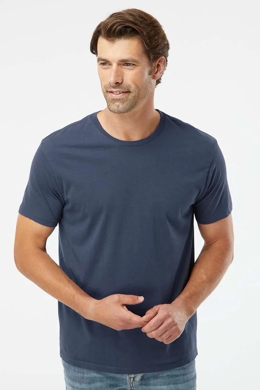 SoftShirts Mens Organic Short Sleeve Crewneck T-Shirt - Navy Blue - Closeout