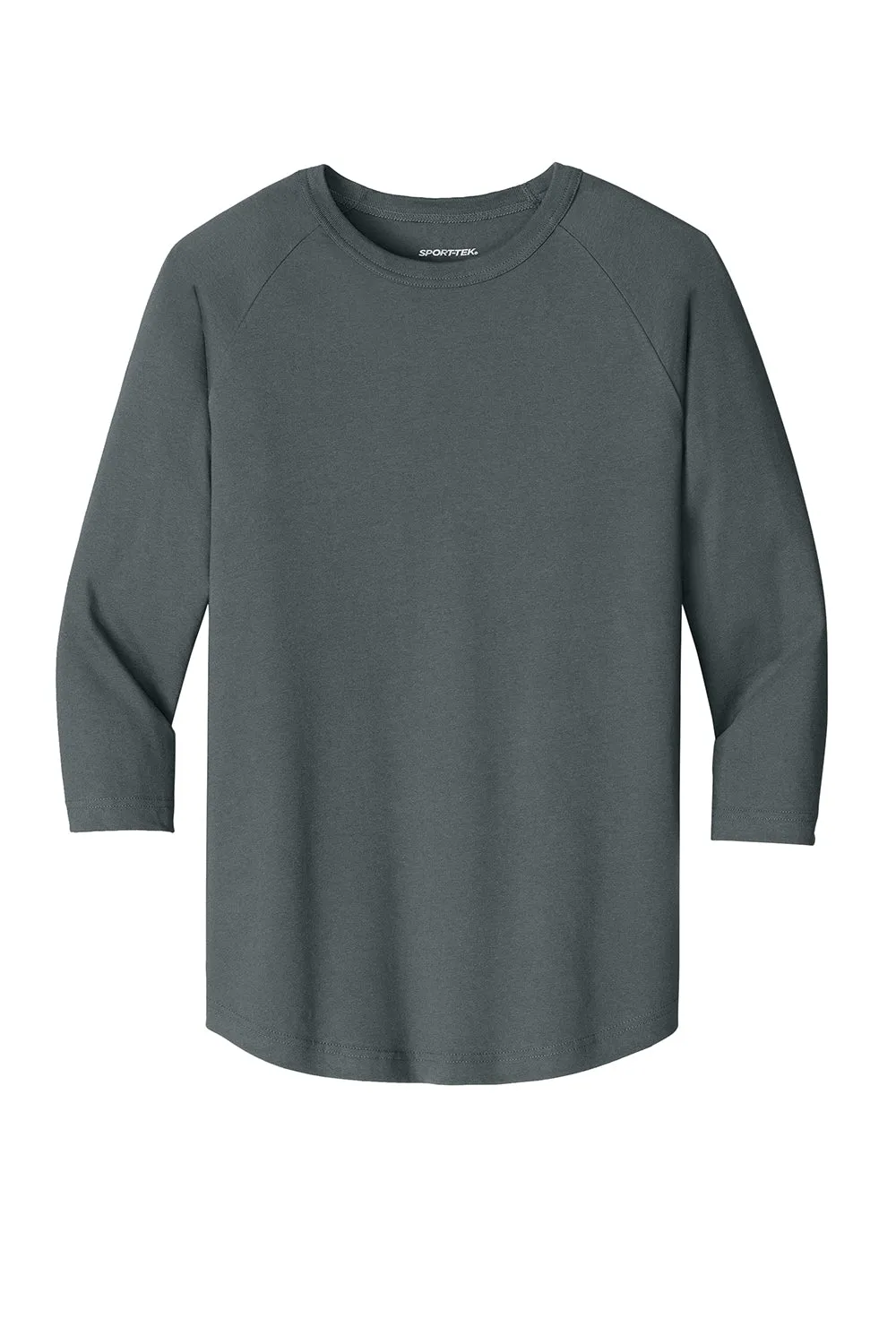 Sport-Tek Mens 3/4 Sleeve Crewneck T-Shirt - Iron Grey