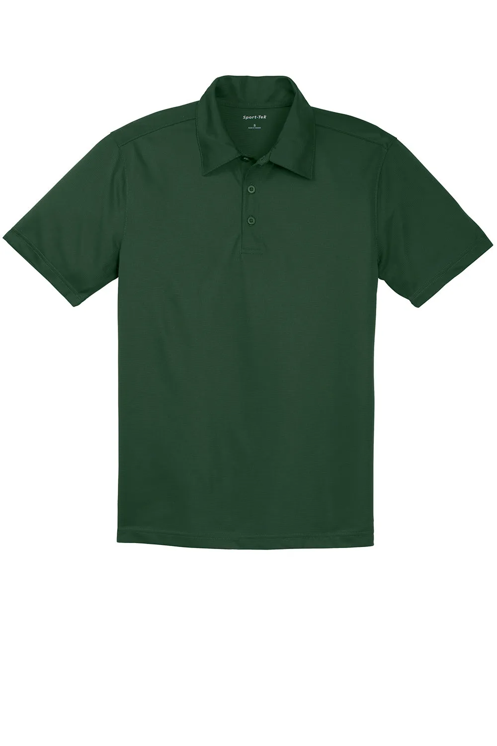 Sport-Tek Mens Active Mesh Moisture Wicking Short Sleeve Polo Shirt - Forest Green - Closeout