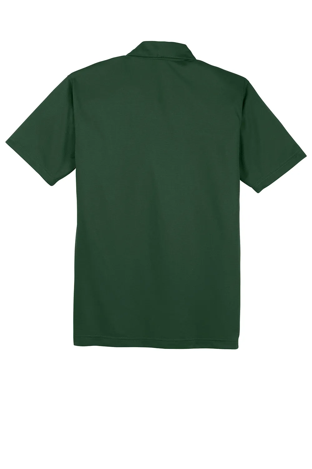 Sport-Tek Mens Active Mesh Moisture Wicking Short Sleeve Polo Shirt - Forest Green - Closeout