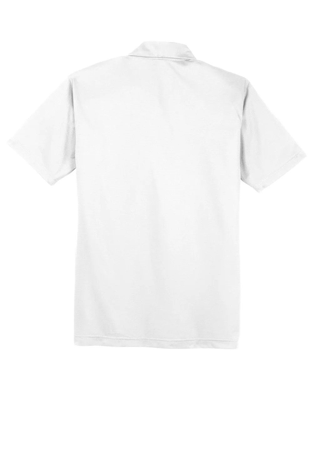 Sport-Tek Mens Active Mesh Moisture Wicking Short Sleeve Polo Shirt - White