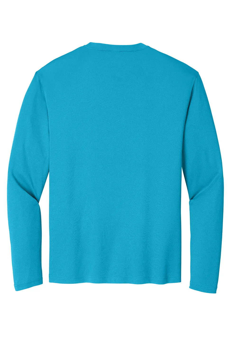 Sport-Tek Mens Competitor Moisture Wicking Long Sleeve Crewneck T-Shirt - Atomic Blue