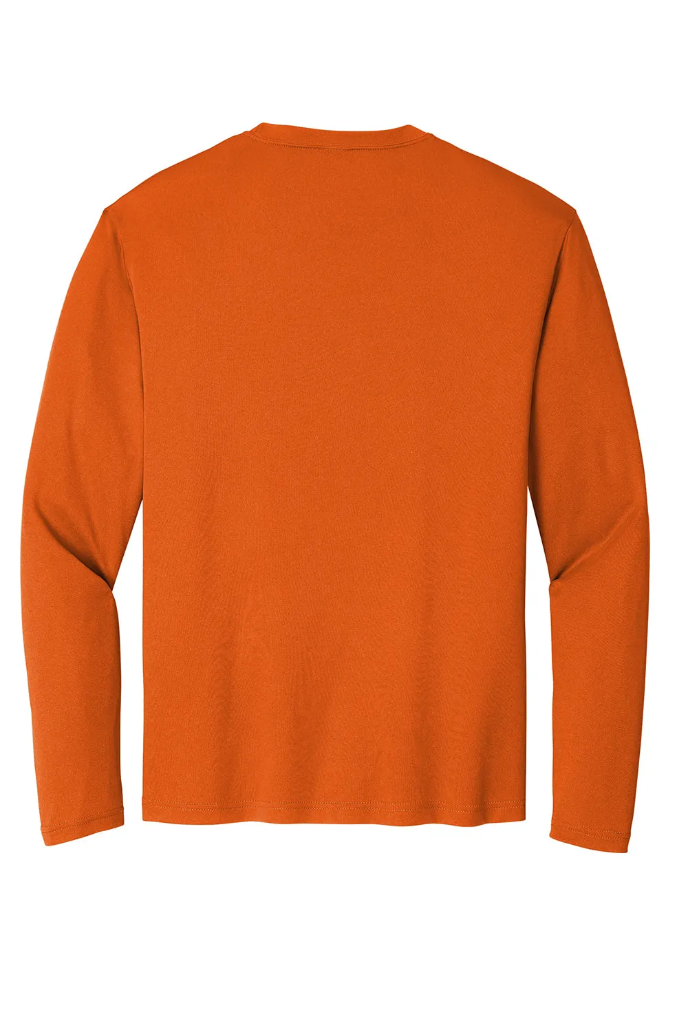 Sport-Tek Mens Competitor Moisture Wicking Long Sleeve Crewneck T-Shirt - Deep Orange