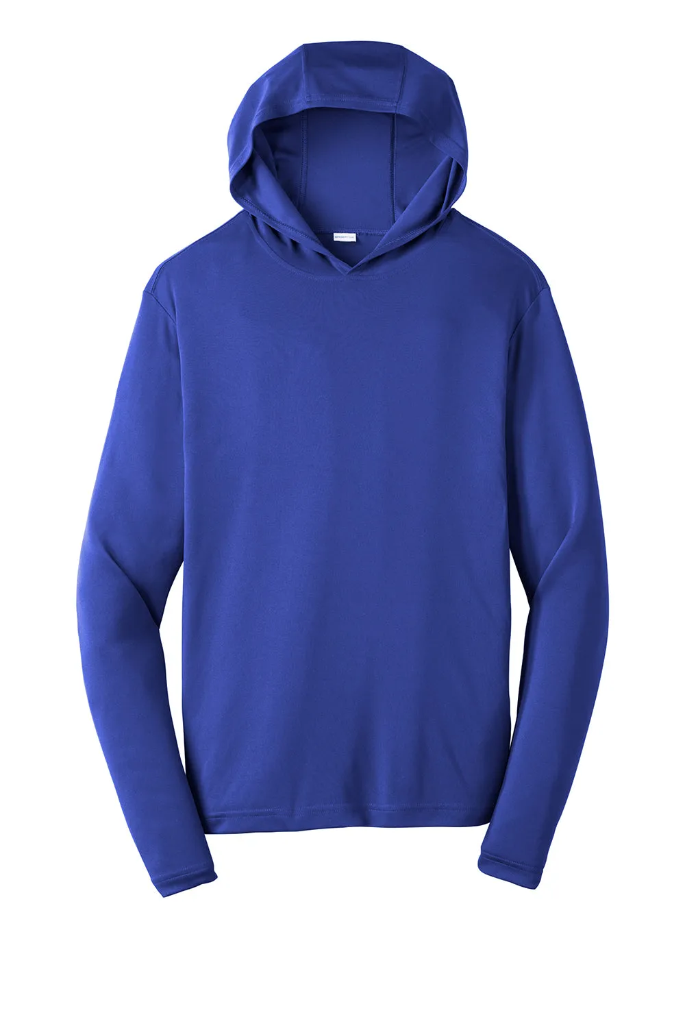 Sport-Tek Mens Competitor Moisture Wicking Long Sleeve Hooded T-Shirt Hoodie - Royal Blue - Closeout