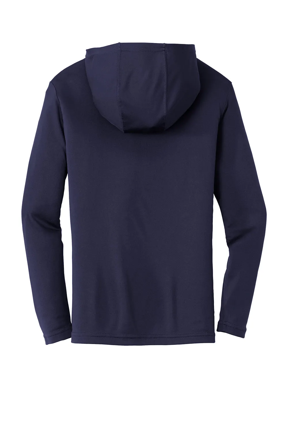 Sport-Tek Mens Competitor Moisture Wicking Long Sleeve Hooded T-Shirt Hoodie - True Navy Blue