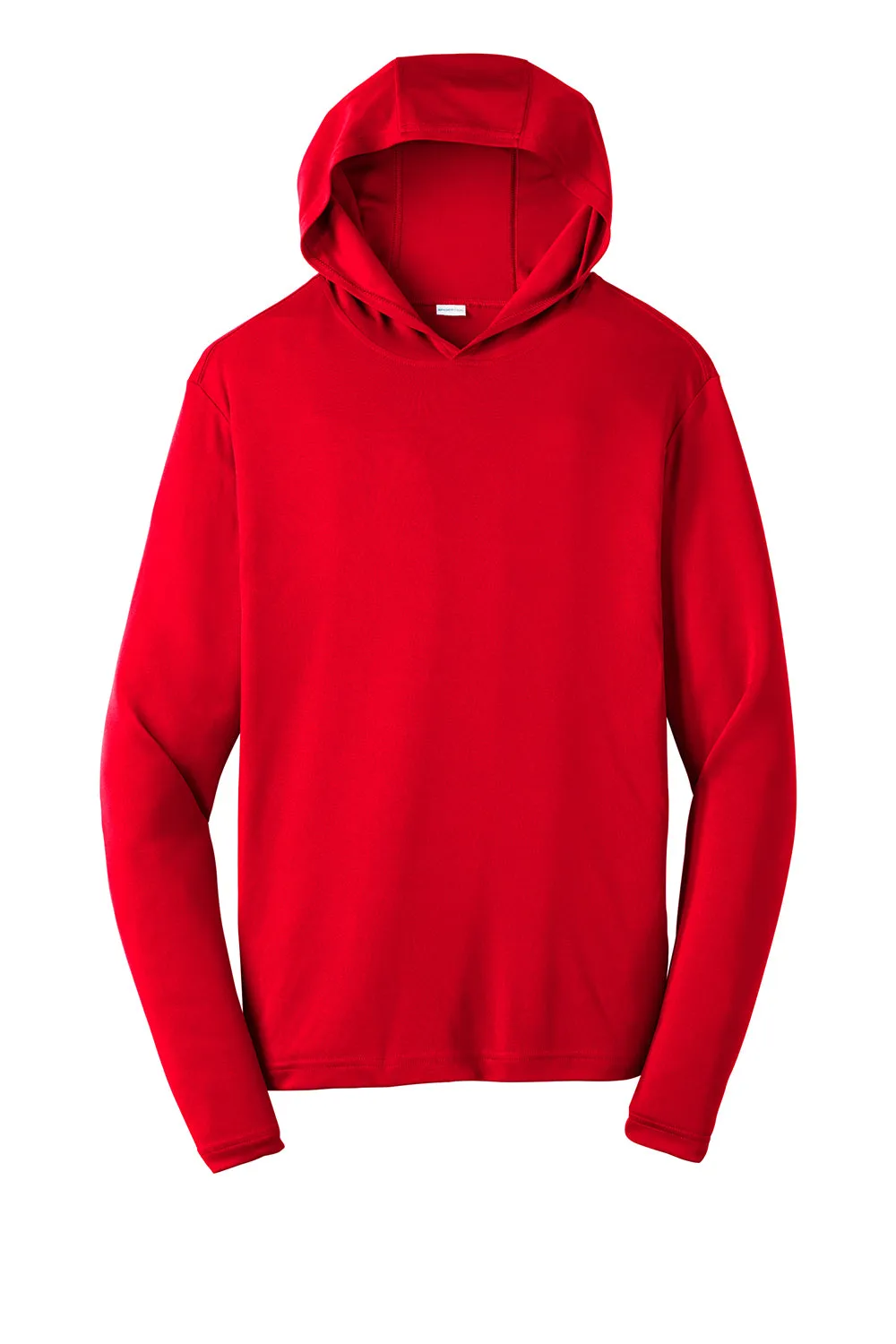 Sport-Tek Mens Competitor Moisture Wicking Long Sleeve Hooded T-Shirt Hoodie - True Red