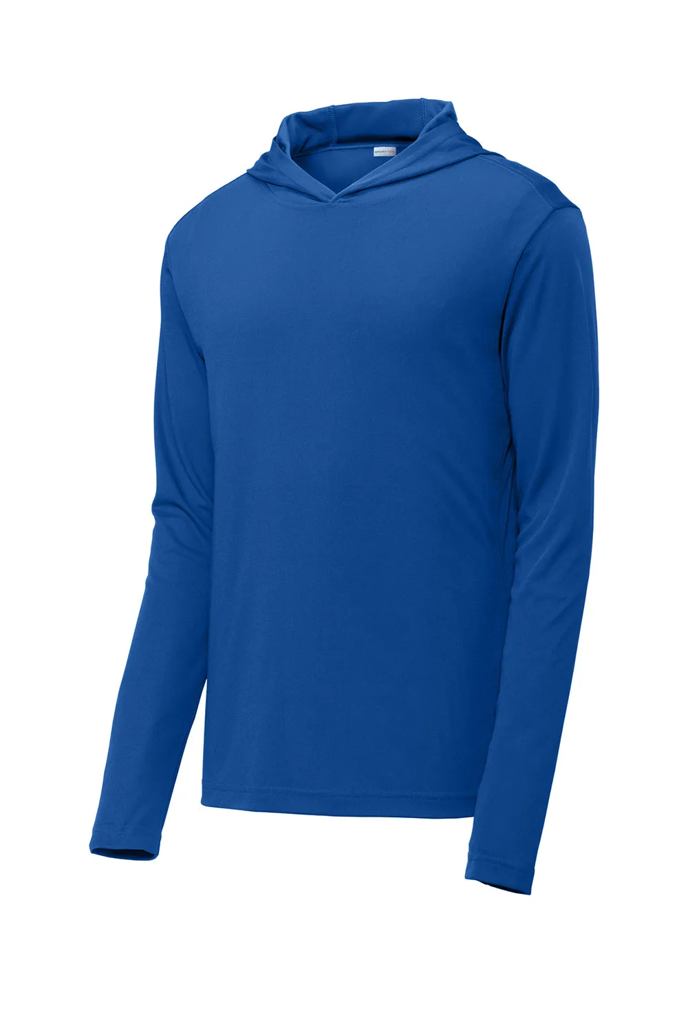 Sport-Tek Mens Competitor Moisture Wicking Long Sleeve Hooded T-Shirt Hoodie - True Royal Blue