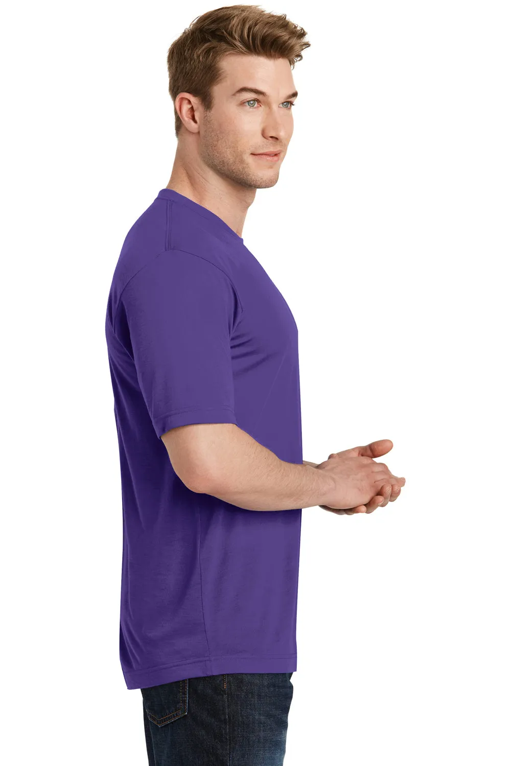 Sport-Tek Mens Competitor Moisture Wicking Short Sleeve Crewneck T-Shirt - Purple - Closeout
