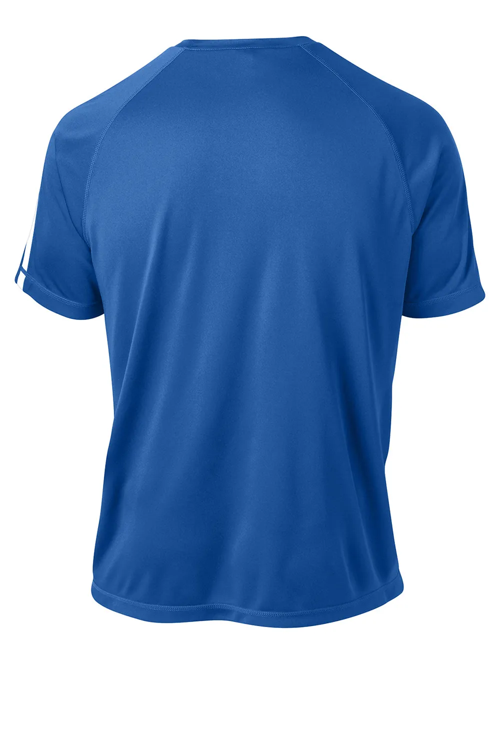 Sport-Tek Mens Competitor Moisture Wicking Short Sleeve Crewneck T-Shirt - True Royal Blue/White