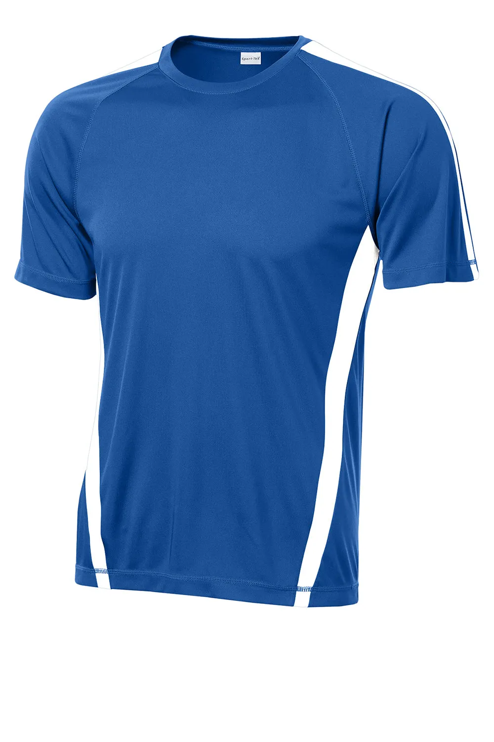 Sport-Tek Mens Competitor Moisture Wicking Short Sleeve Crewneck T-Shirt - True Royal Blue/White