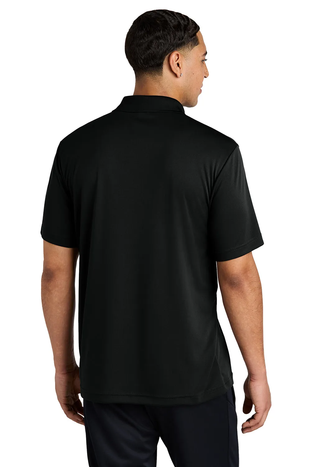 Sport-Tek Mens Competitor Moisture Wicking Short Sleeve Polo Shirt - Black