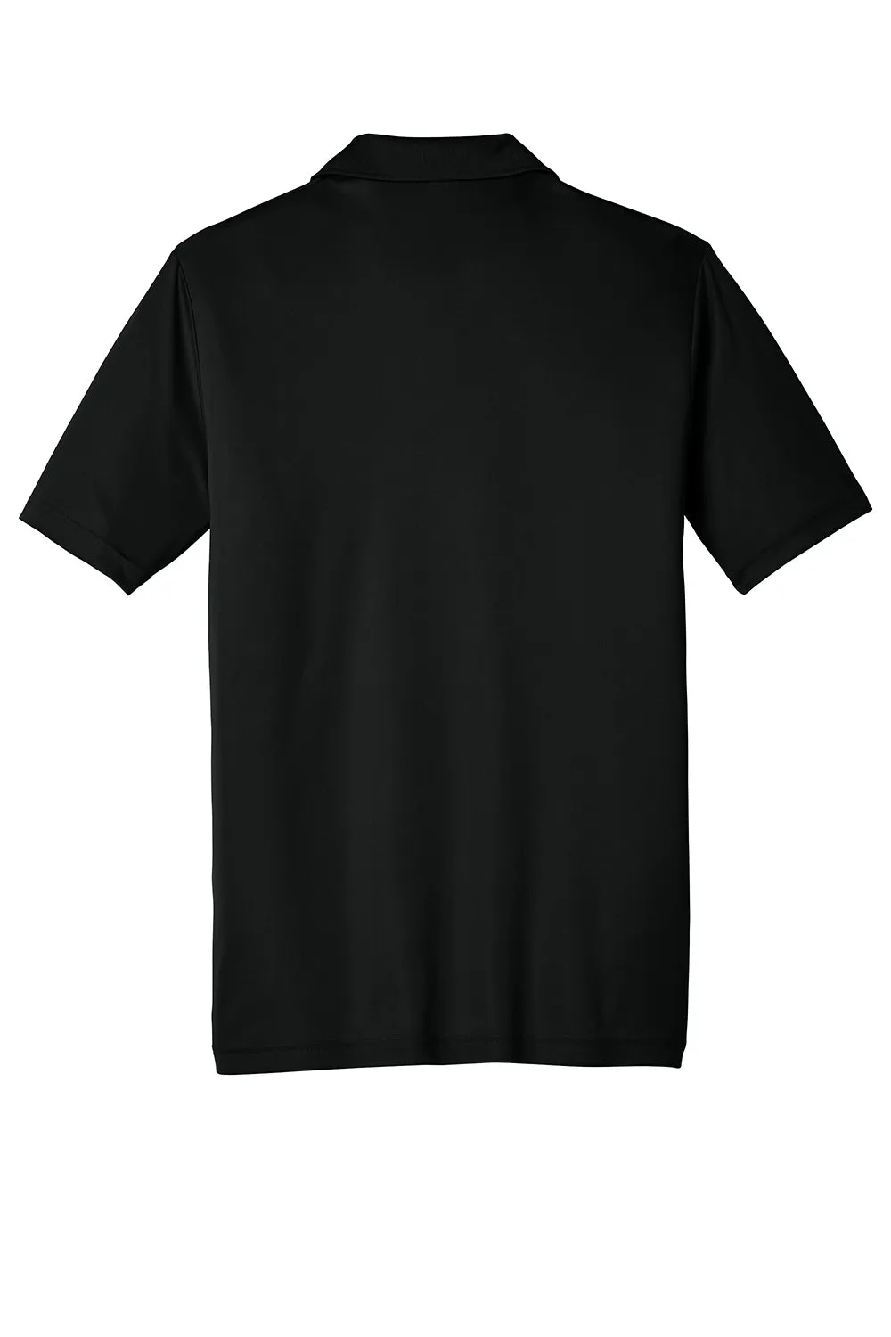 Sport-Tek Mens Competitor Moisture Wicking Short Sleeve Polo Shirt - Black
