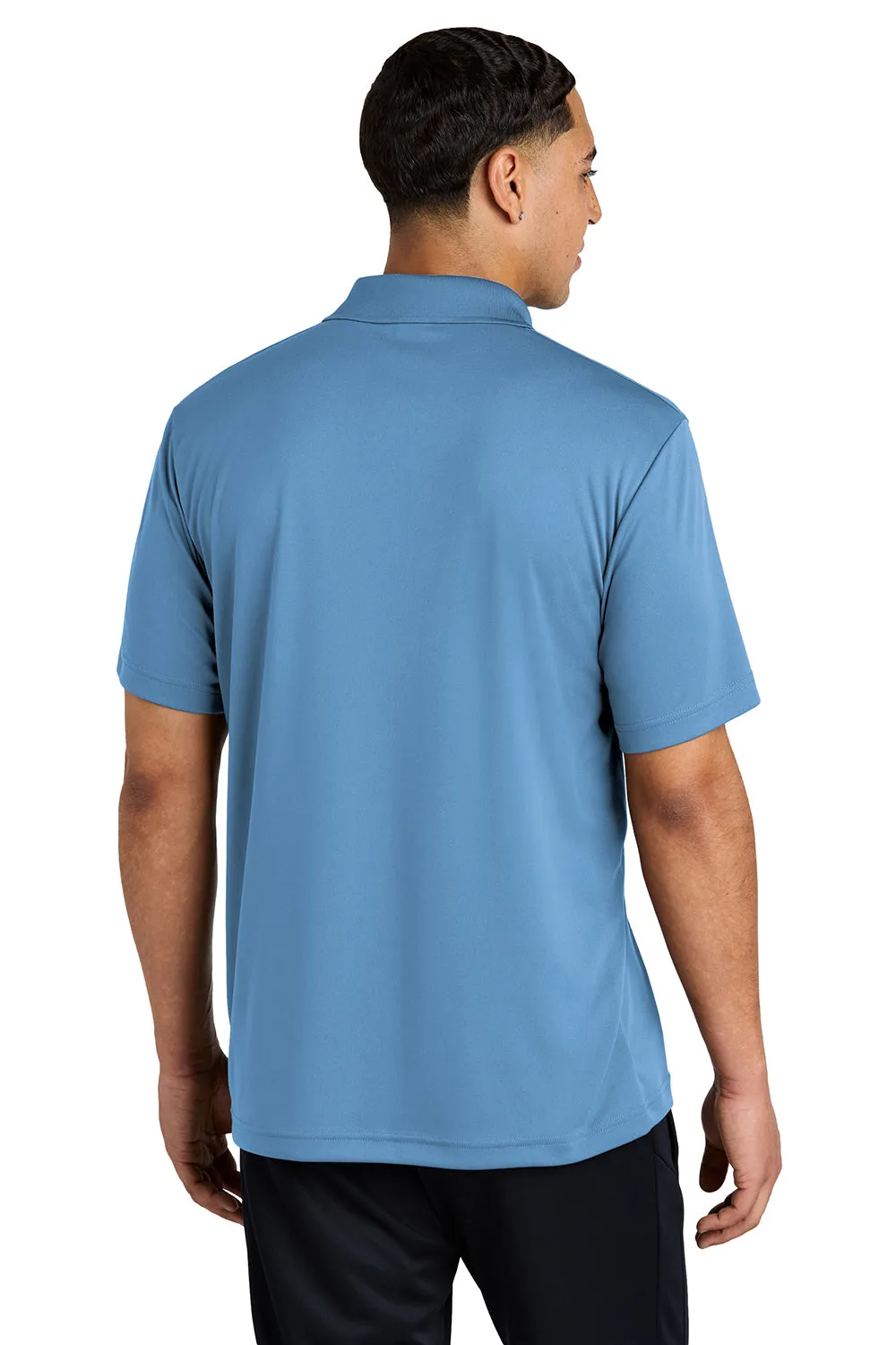 Sport-Tek Mens Competitor Moisture Wicking Short Sleeve Polo Shirt - Carolina Blue