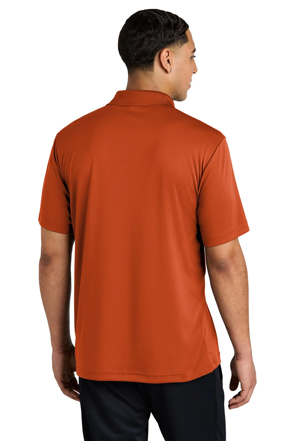 Sport-Tek Mens Competitor Moisture Wicking Short Sleeve Polo Shirt - Deep Orange