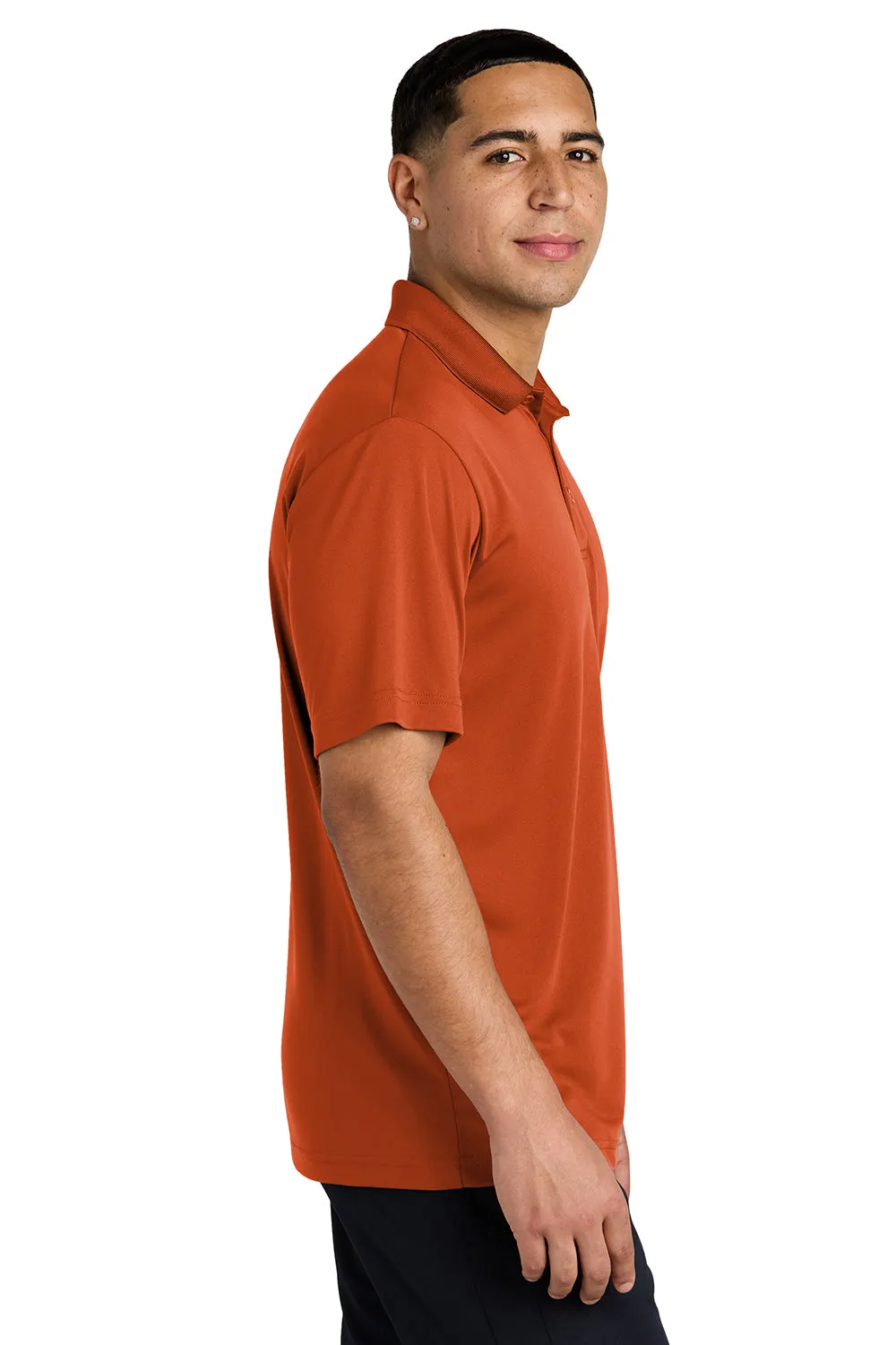 Sport-Tek Mens Competitor Moisture Wicking Short Sleeve Polo Shirt - Deep Orange