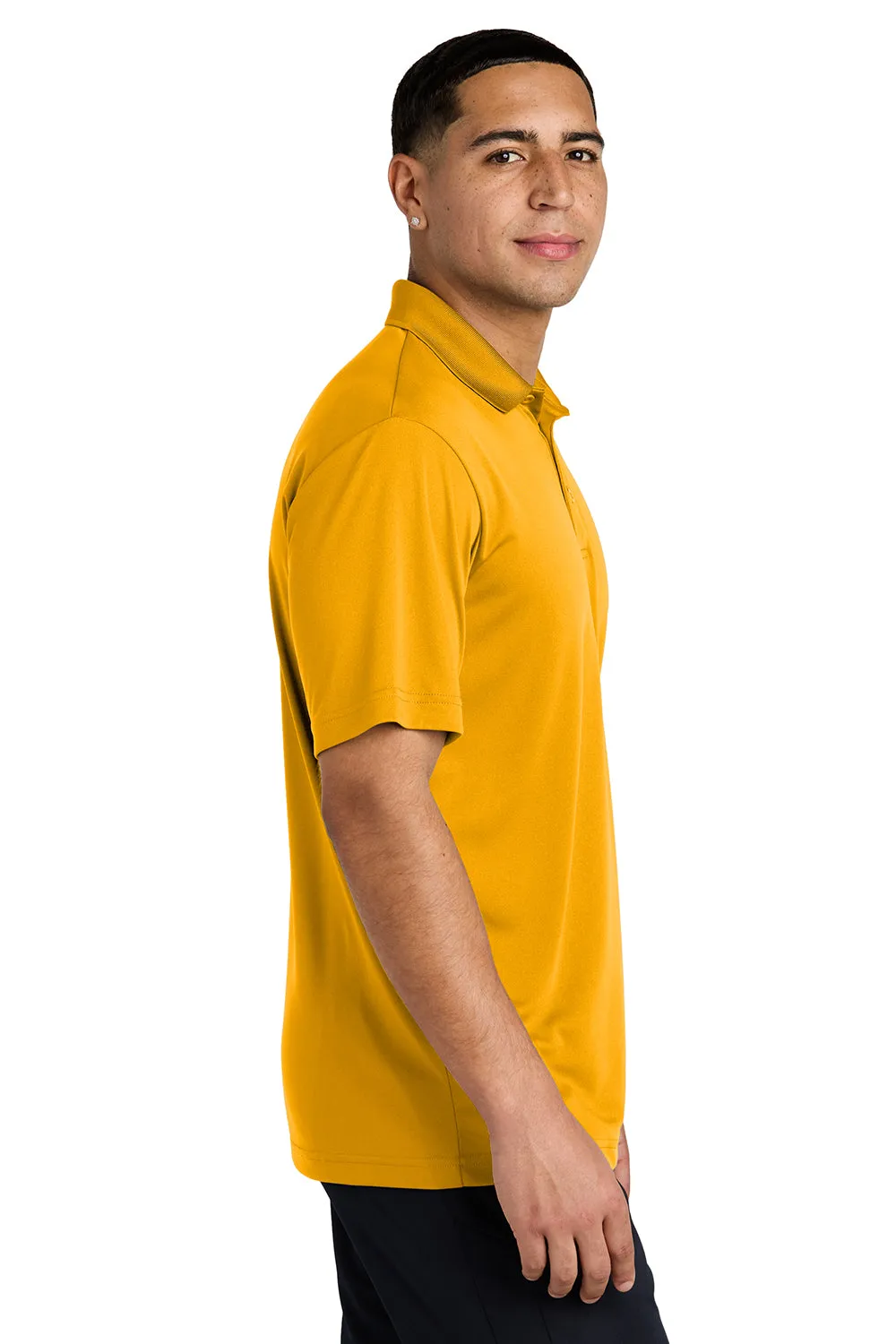 Sport-Tek Mens Competitor Moisture Wicking Short Sleeve Polo Shirt - Gold