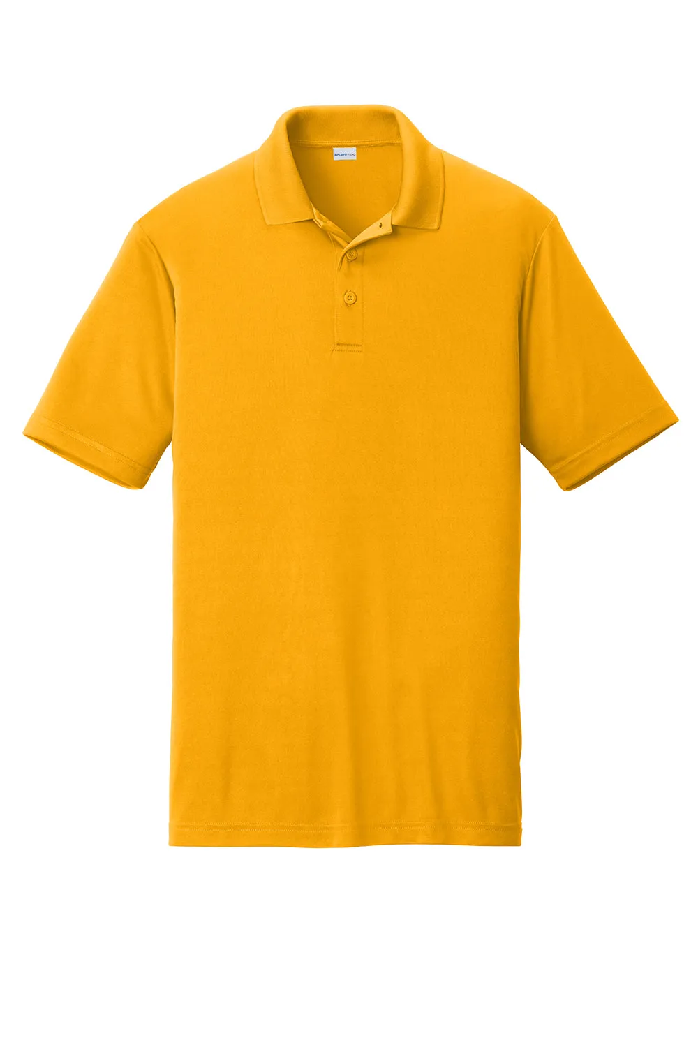 Sport-Tek Mens Competitor Moisture Wicking Short Sleeve Polo Shirt - Gold