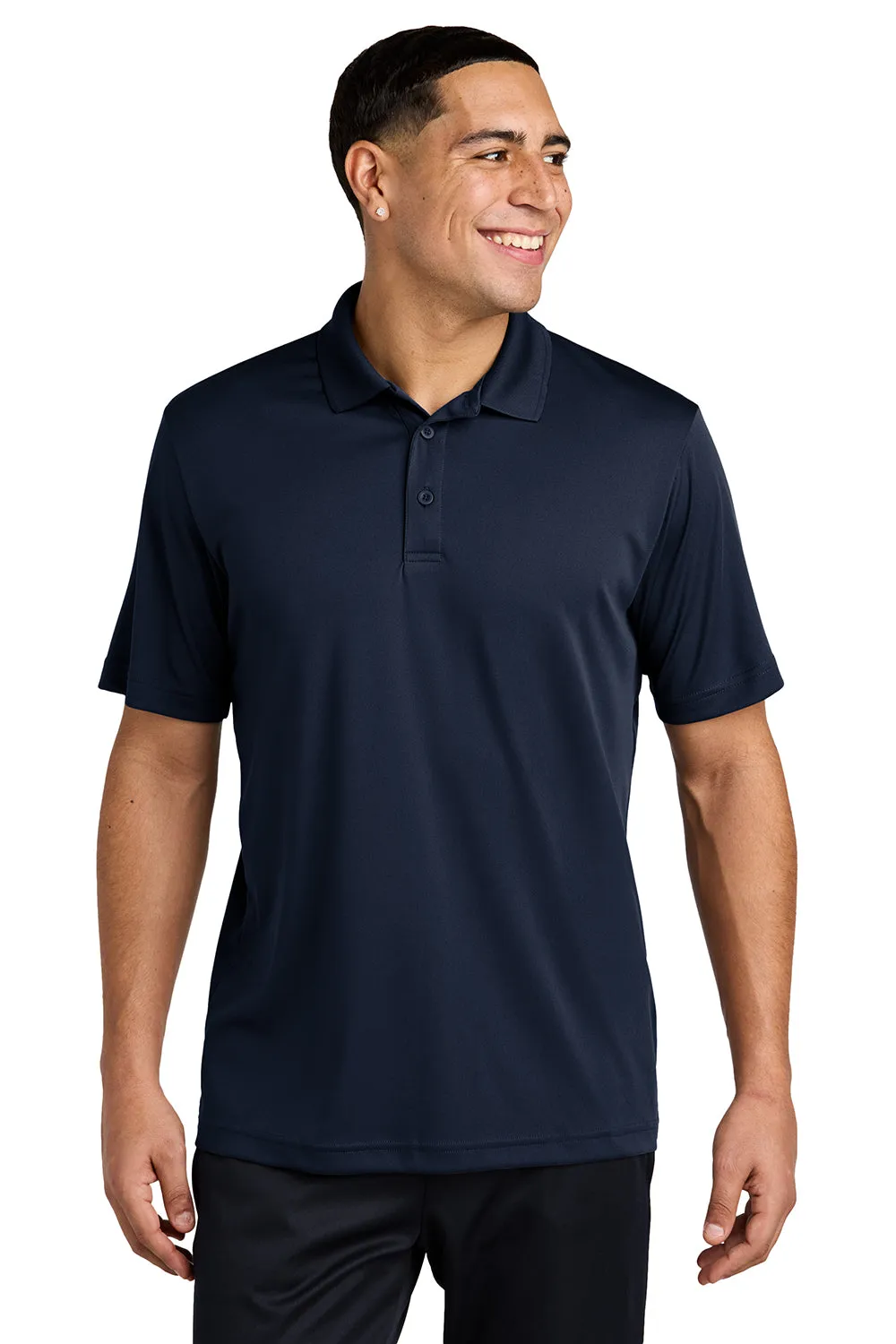 Sport-Tek Mens Competitor Moisture Wicking Short Sleeve Polo Shirt - True Navy Blue