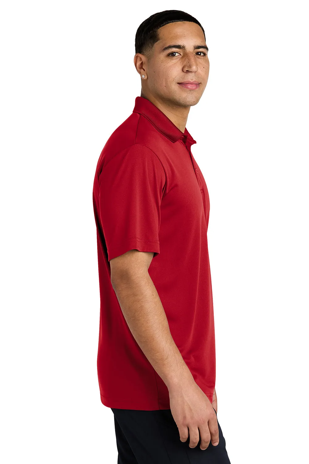 Sport-Tek Mens Competitor Moisture Wicking Short Sleeve Polo Shirt - True Red