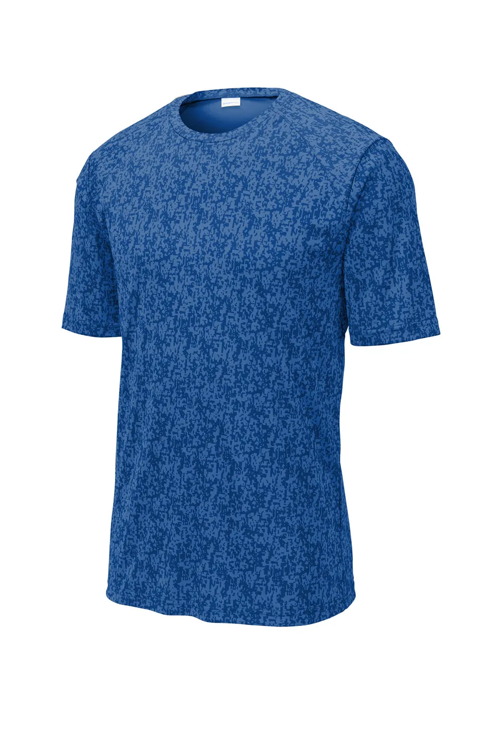 Sport-Tek Mens Digi Camo Moisture Wicking Short Sleeve Crewneck T-Shirt - True Royal Blue