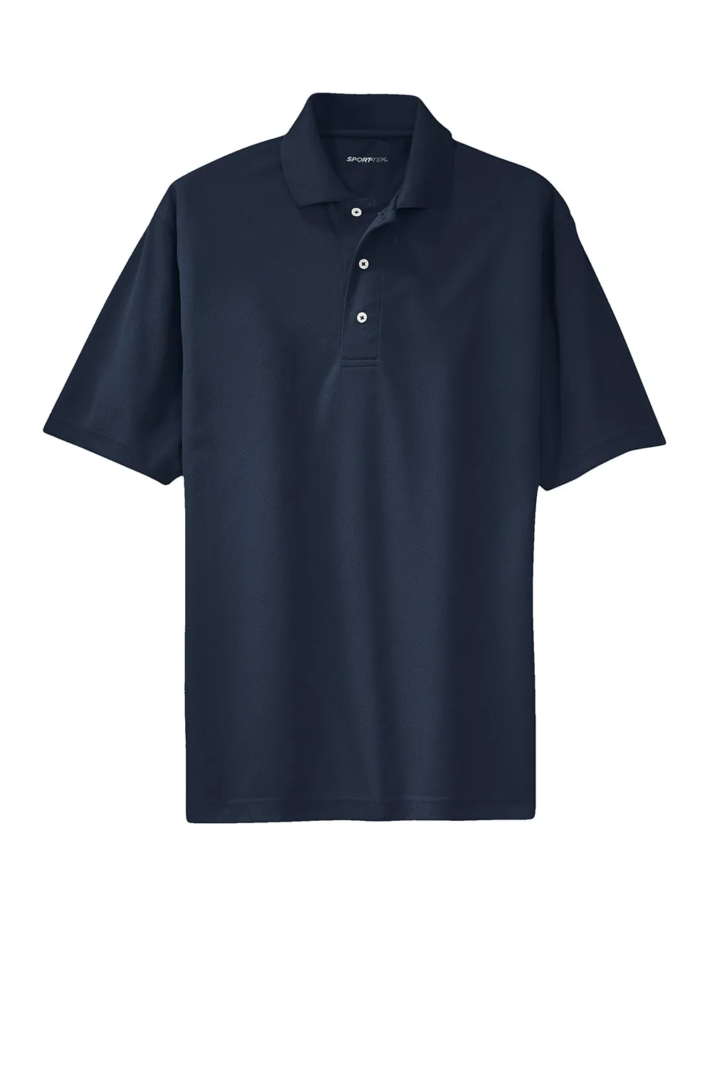 Sport-Tek Mens Dri-Mesh Moisture Wicking Short Sleeve Polo Shirt - Navy Blue