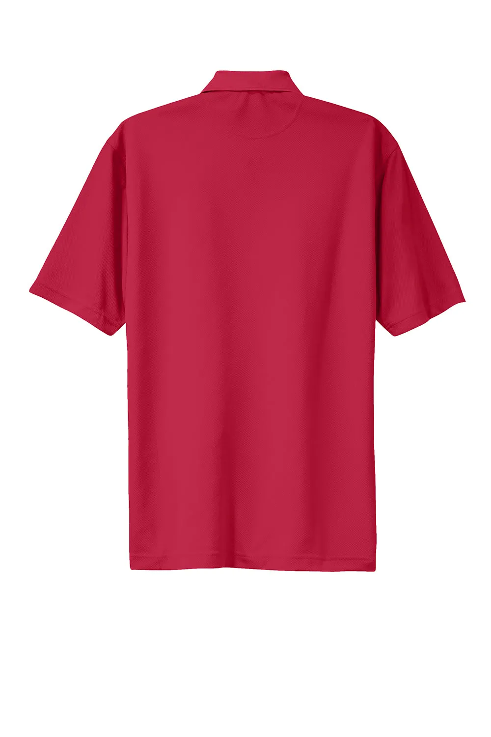Sport-Tek Mens Dri-Mesh Moisture Wicking Short Sleeve Polo Shirt - Red