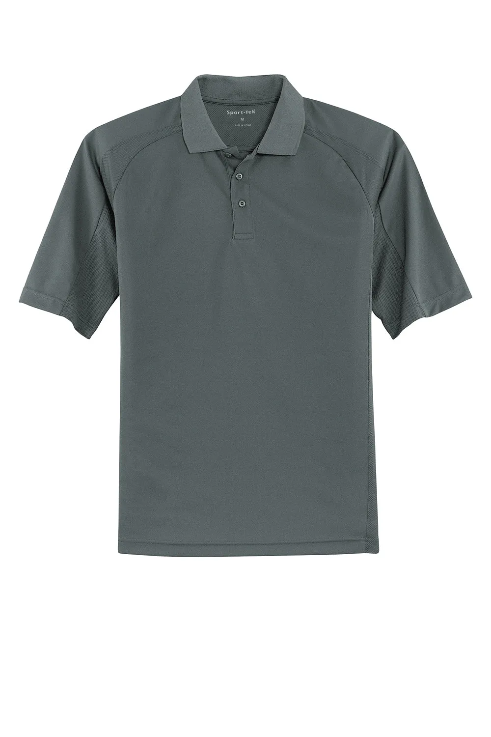Sport-Tek Mens Dri-Mesh Moisture Wicking Short Sleeve Polo Shirt - Steel Grey