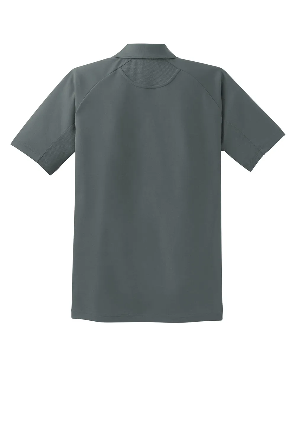 Sport-Tek Mens Dri-Mesh Moisture Wicking Short Sleeve Polo Shirt - Steel Grey