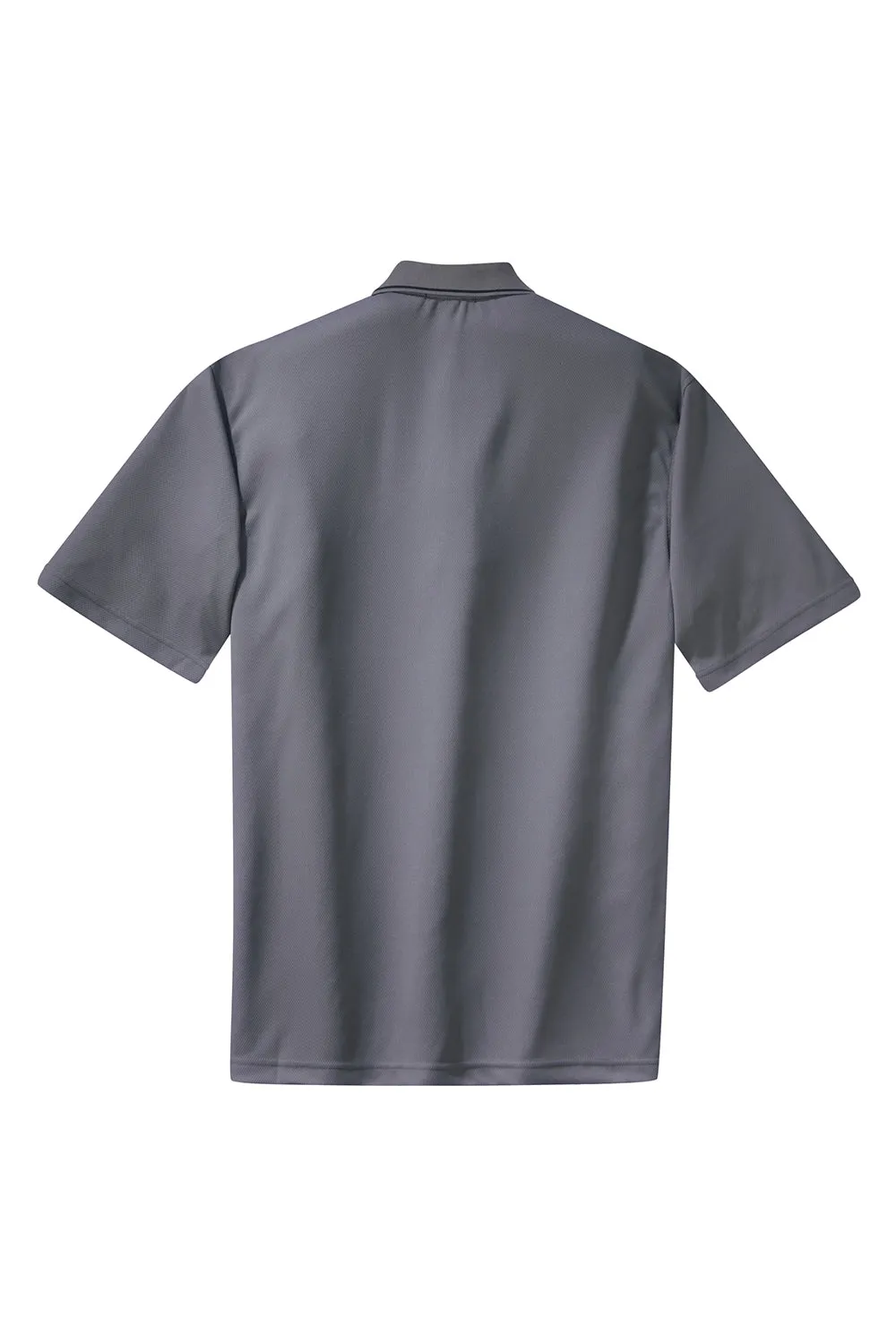 Sport-Tek Mens Dri-Mesh Moisture Wicking Short Sleeve Polo Shirt - Steel Grey/Black