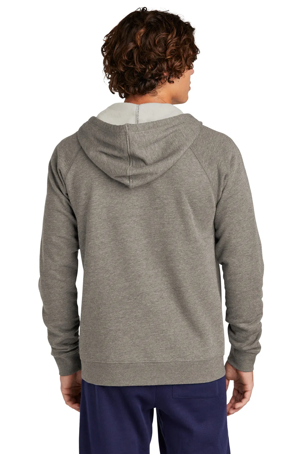 Sport-Tek Mens Drive Fleece Full Zip Hooded Sweatshirt Hoodie w/ Pockets - Heather Vintage Grey