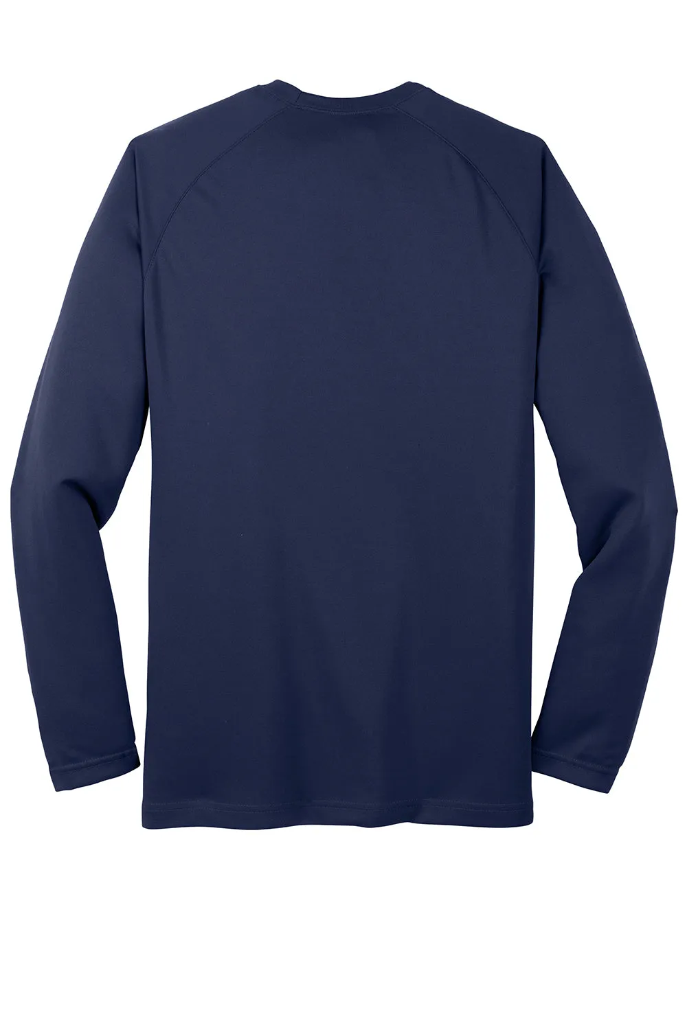 Sport-Tek Mens Dry Zone Moisture Wicking Long Sleeve Crewneck T-Shirt - True Navy Blue