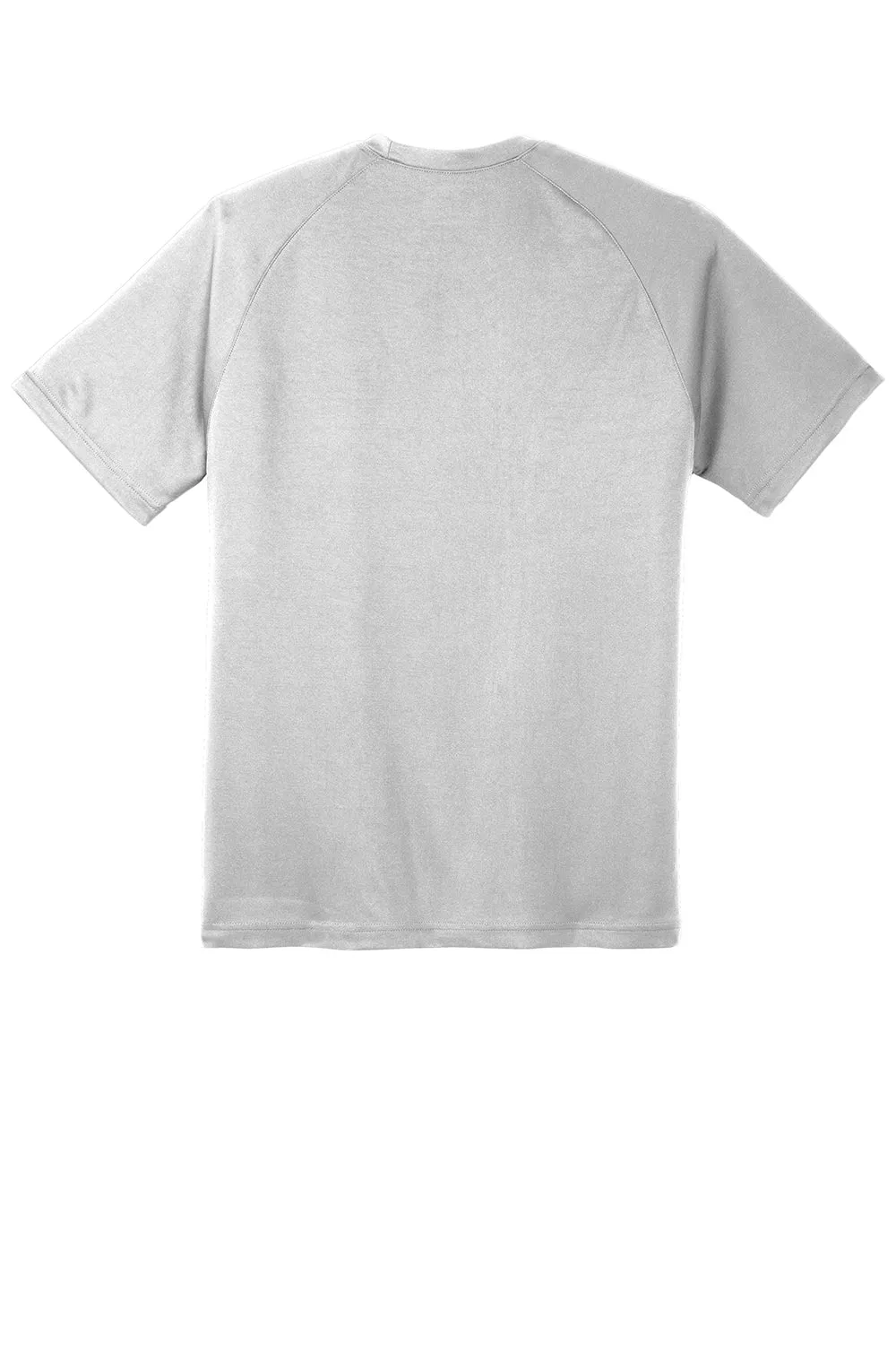 Sport-Tek Mens Dry Zone Moisture Wicking Short Sleeve Crewneck T-Shirt - Silver Grey