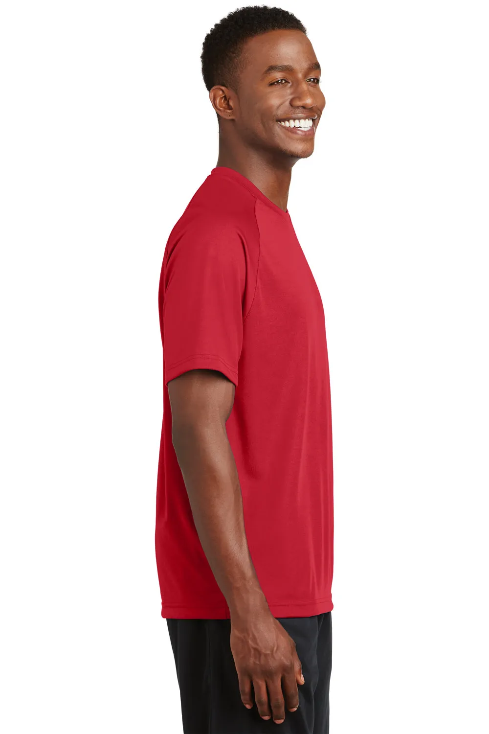 Sport-Tek Mens Dry Zone Moisture Wicking Short Sleeve Crewneck T-Shirt - True Red