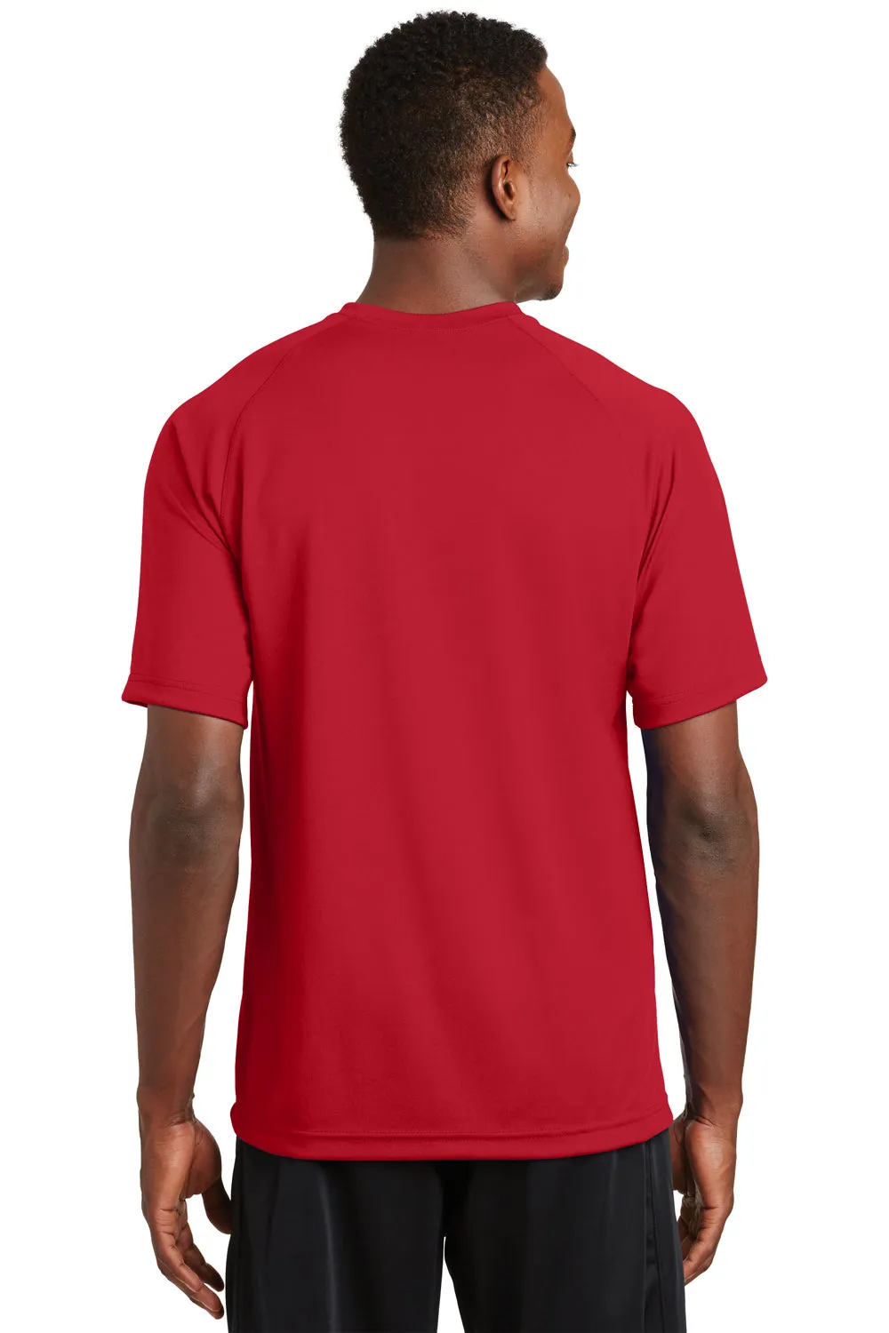 Sport-Tek Mens Dry Zone Moisture Wicking Short Sleeve Crewneck T-Shirt - True Red