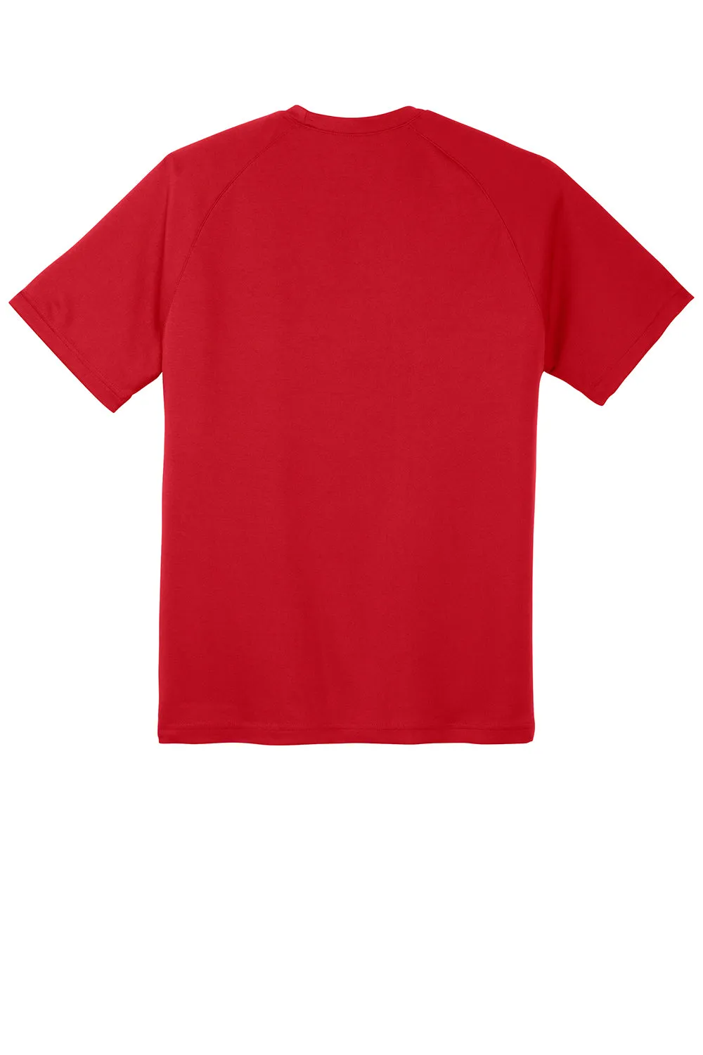 Sport-Tek Mens Dry Zone Moisture Wicking Short Sleeve Crewneck T-Shirt - True Red