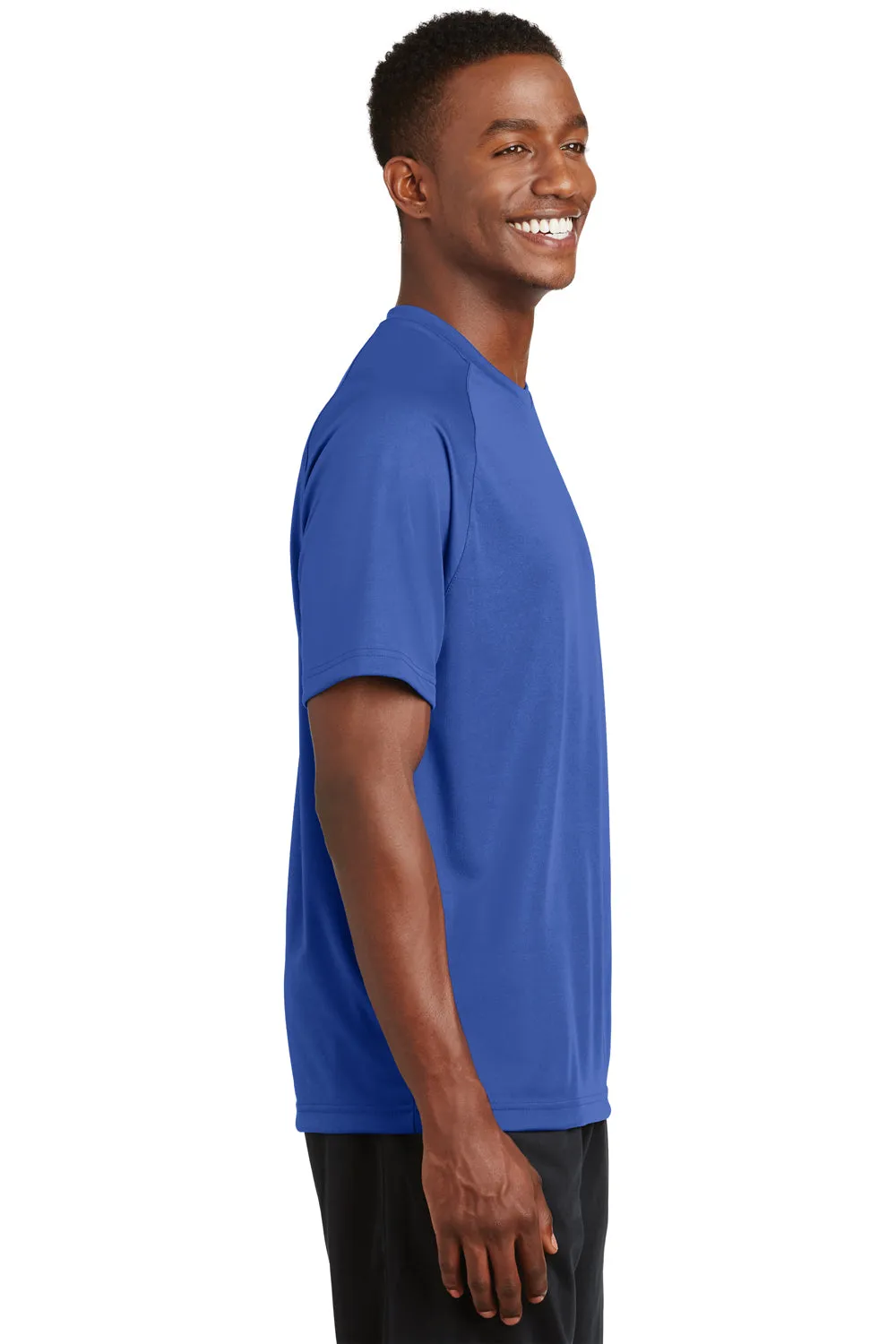 Sport-Tek Mens Dry Zone Moisture Wicking Short Sleeve Crewneck T-Shirt - True Royal Blue