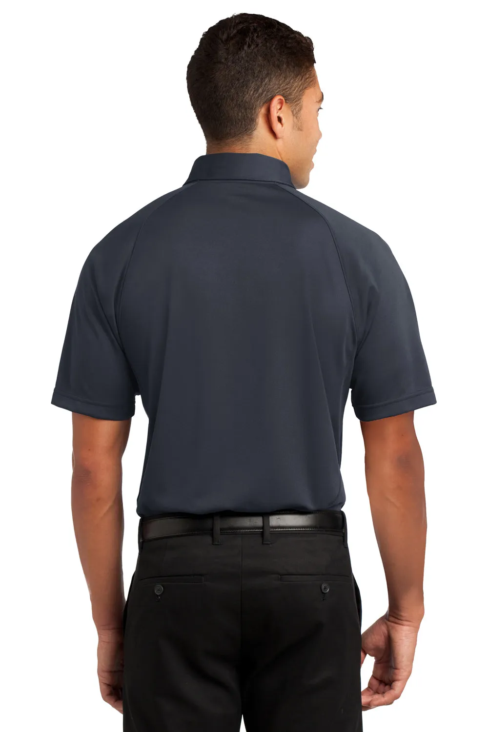 Sport-Tek Mens Dry Zone Moisture Wicking Short Sleeve Polo Shirt - Citron Green/Grey/White - Closeout