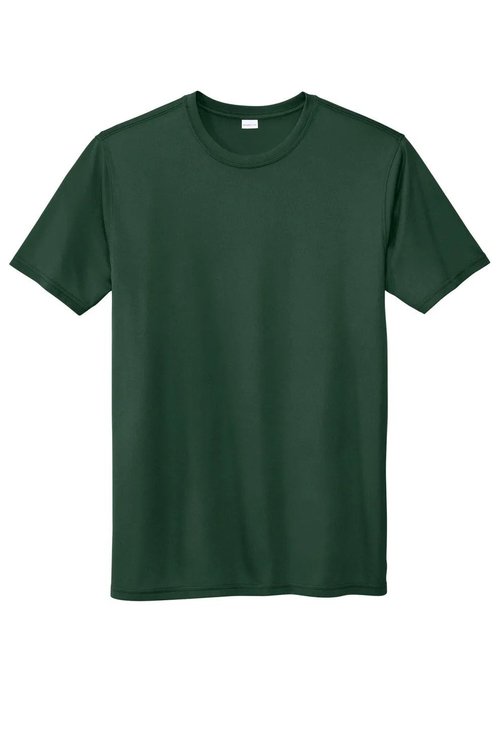 Sport-Tek Mens Echo Moisture Wicking Short Sleeve Crewneck T-Shirt - Forest Green