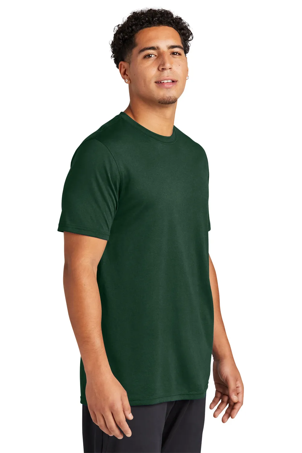 Sport-Tek Mens Echo Moisture Wicking Short Sleeve Crewneck T-Shirt - Forest Green