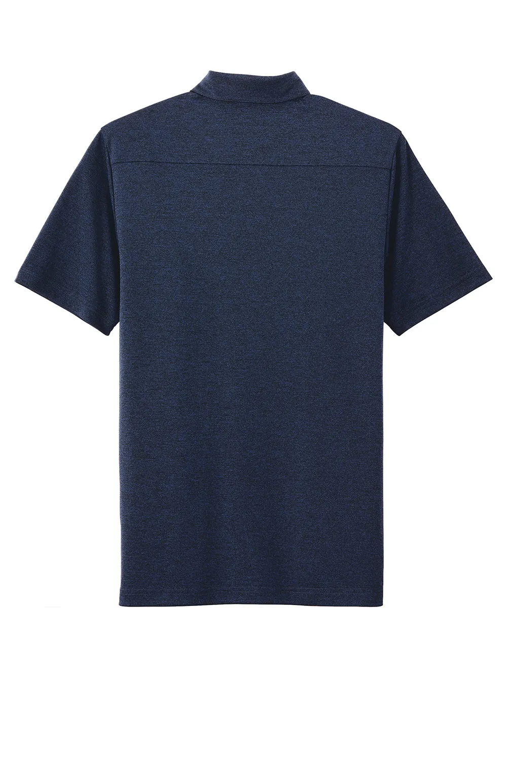 Sport-Tek Mens Endeavor Moisture Wicking Short Sleeve Polo Shirt - Heather Dark Royal Blue