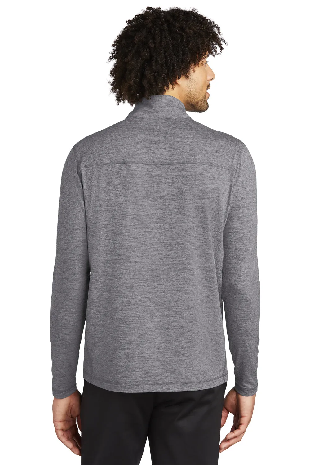 Sport-Tek Mens Exchange 1.5 Long Sleeve 1/4 Zip T-Shirt - Heather Grey